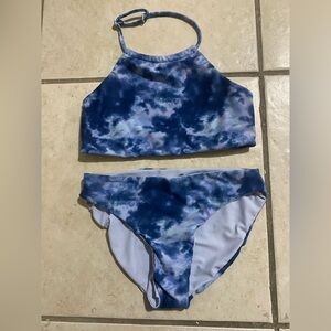 Zella Kids Swim Bikini Set - Blue Tie-Dye